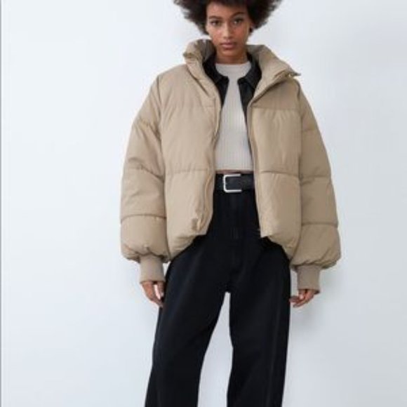 oversized puffer jacket zara